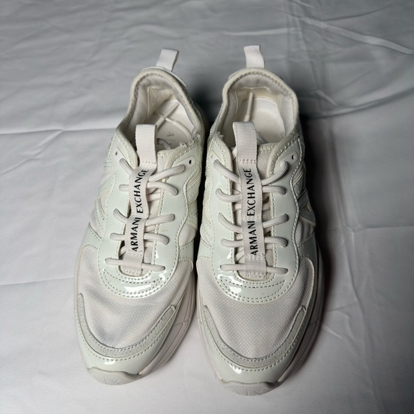 Armani Exchange White Chunky Sneakers - Picture 2 of 10